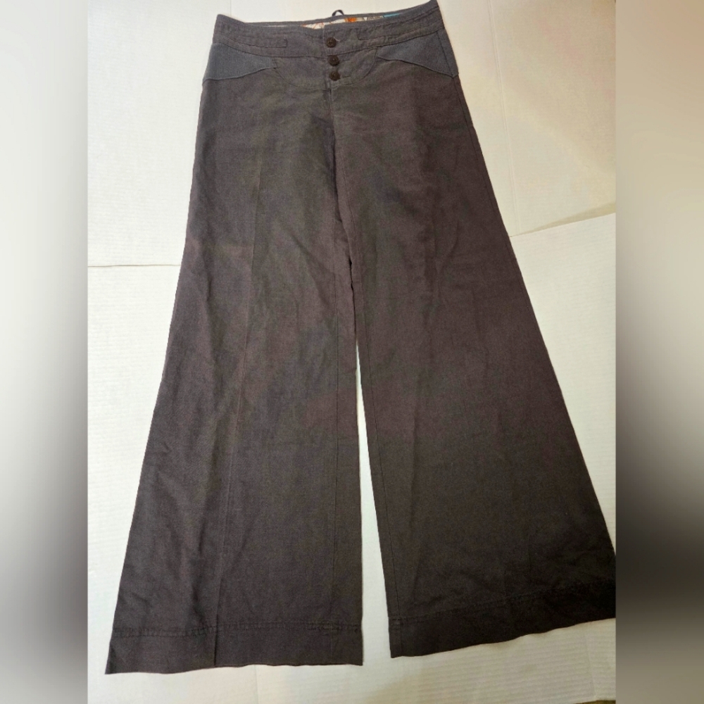 Free People Wide Leg Pants - Dark Brown